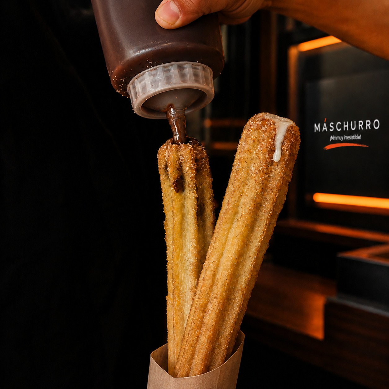 Churros con cobertura